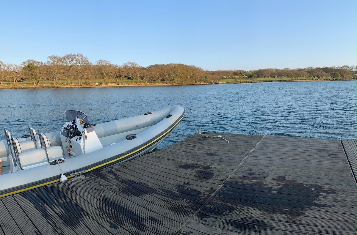 RIB docked on a river, Promarine Finance